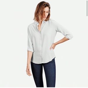 Everlane Silk Rounded Collar Shirt